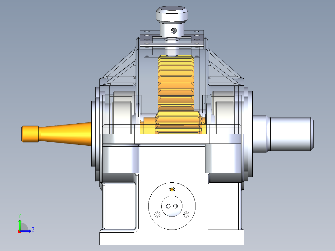 3D减速机-STP左视图