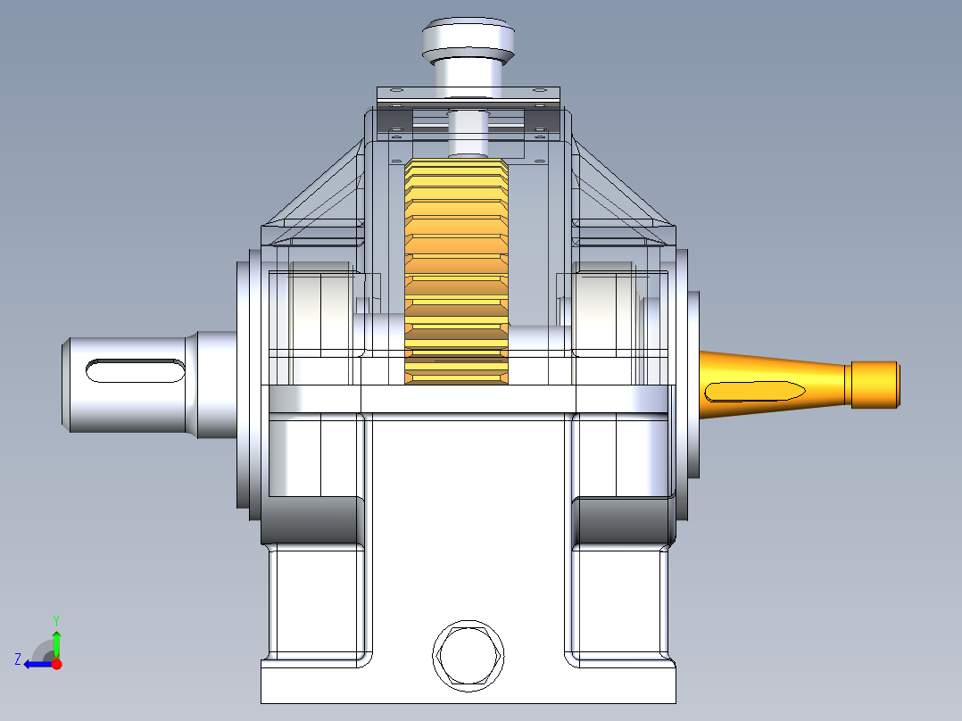 3D减速机-STP右视图