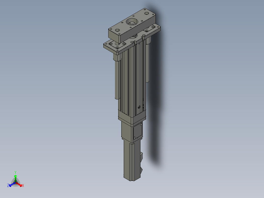 12VZ电动缸-VZ5D-S100-BC正等轴测图