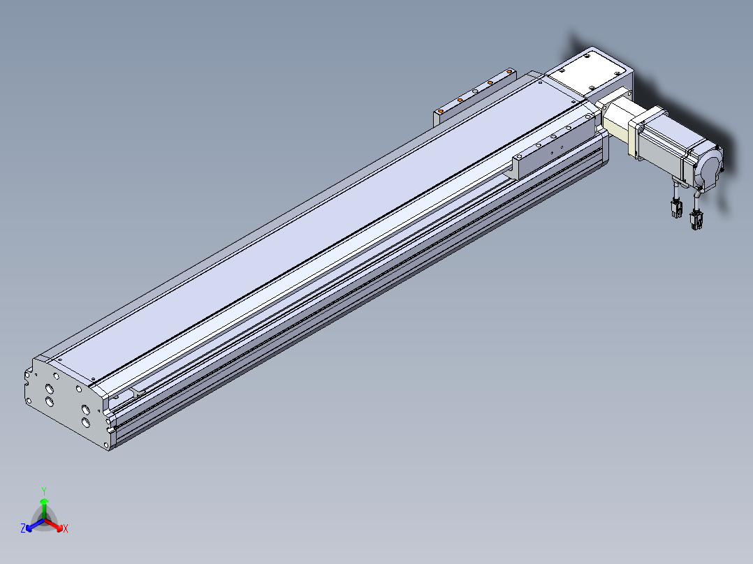 东锦同步带传动-直线滑台模组DH170B-L150-S700-BL-P400W-C3正等轴测图