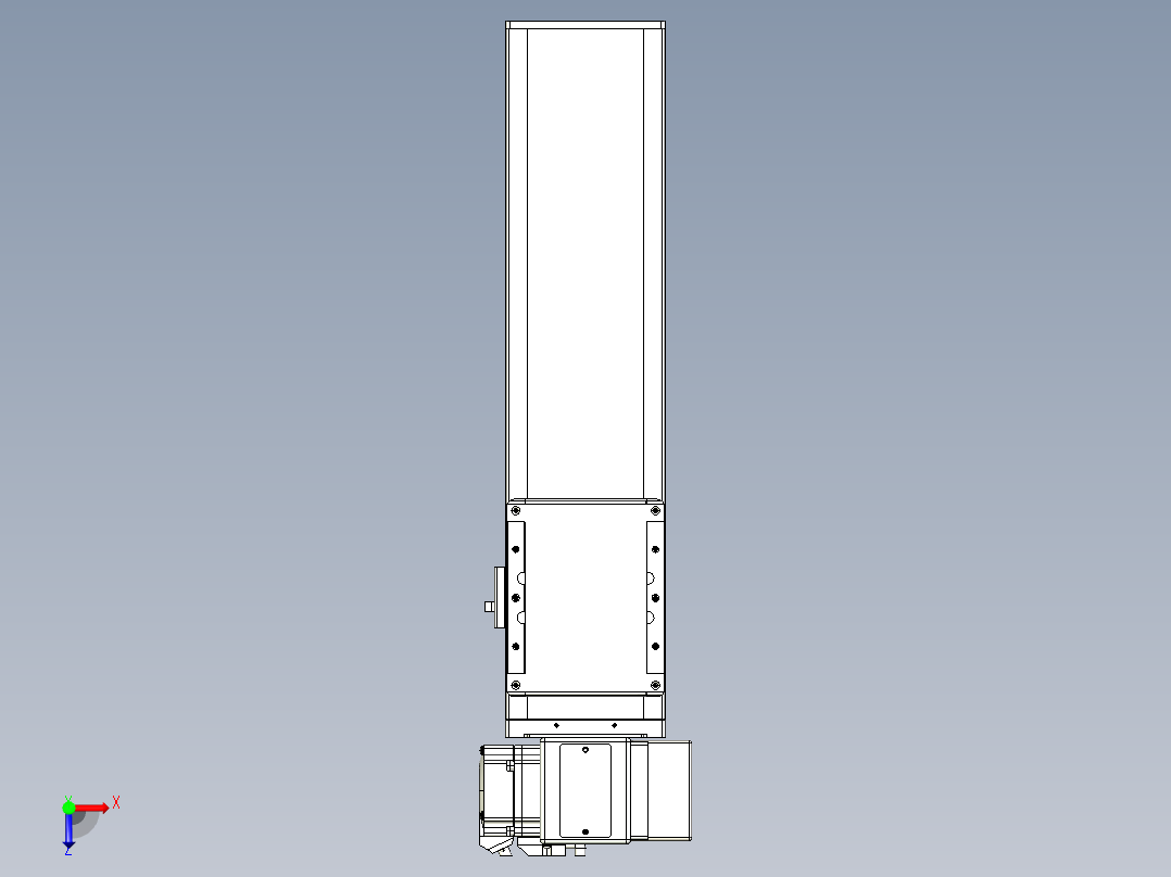 同步带全封闭直线模组TPA-HCB-105D-90-L250-RP-C-P20-N3俯视图