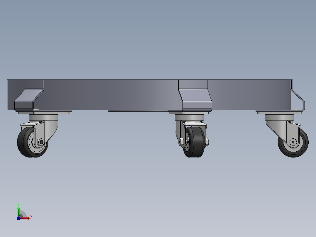垃圾桶推车前视图