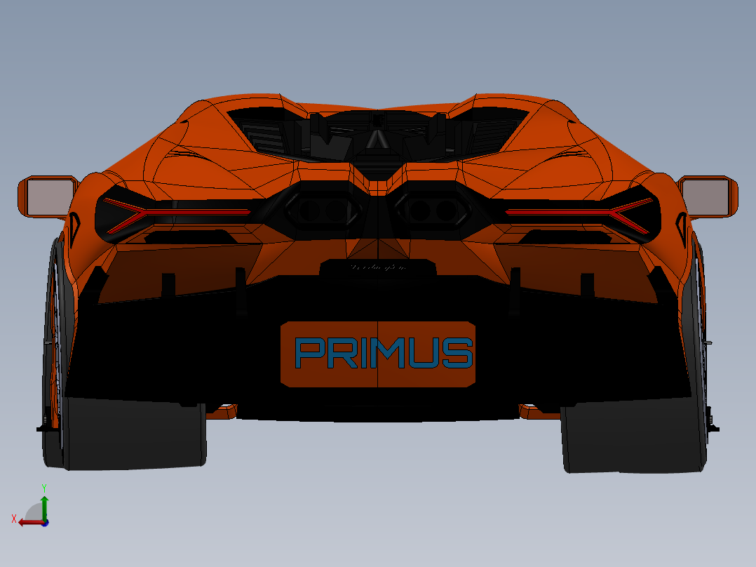 兰博基尼 lamborghini revuelto SW后视图