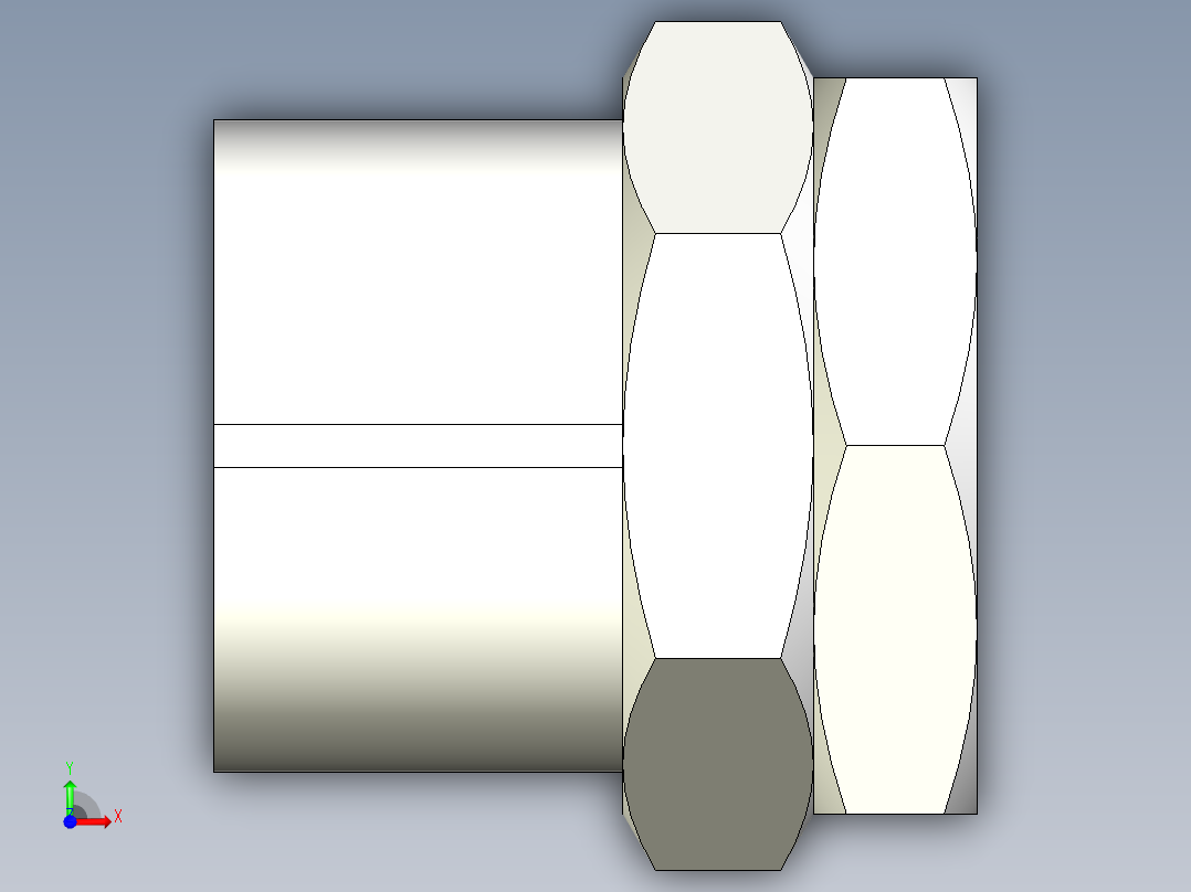 免鍵軸襯2505(A)-3D多系列多零件图纸模型前视图