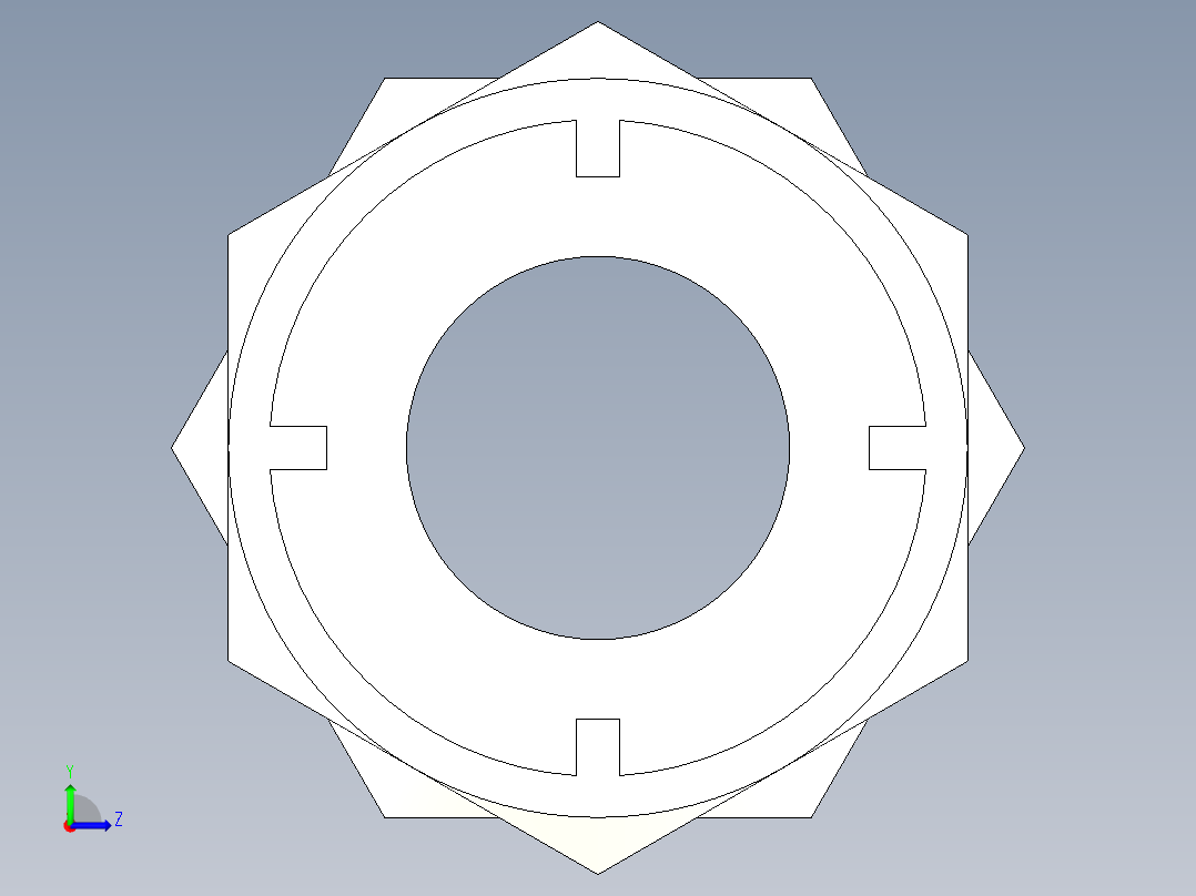 免鍵軸襯2505(A)-3D多系列多零件图纸模型左视图
