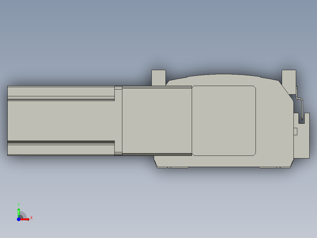 直线模组WG-LHB12-S1250-R(B)设计图纸前视图