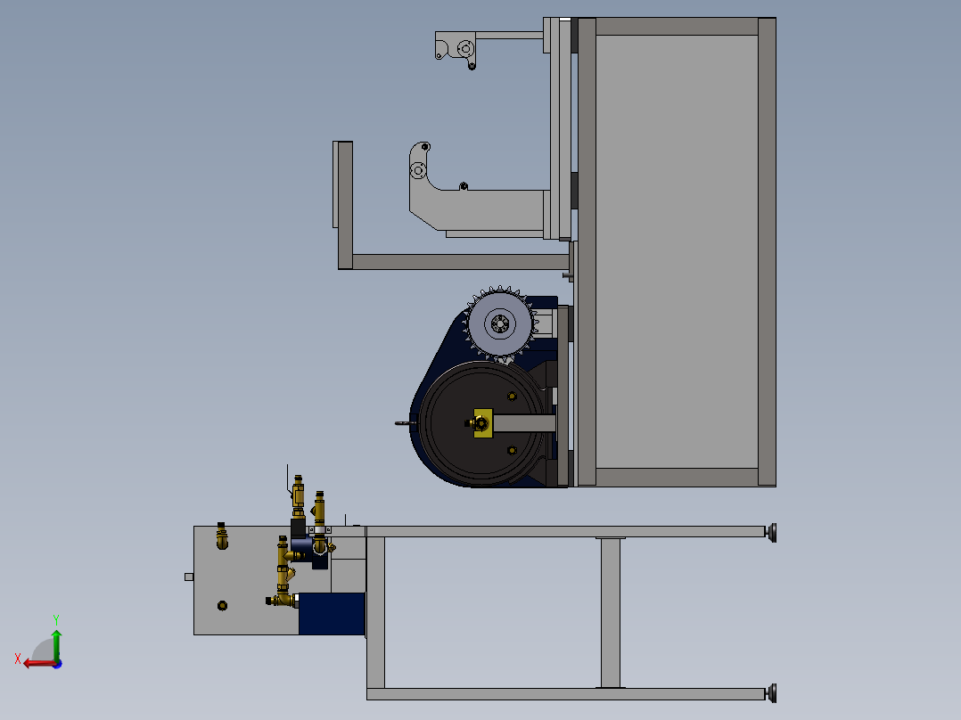 摩托车发动机磨合机后视图