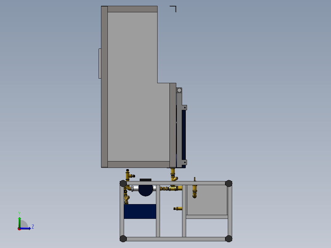 摩托车发动机磨合机左视图