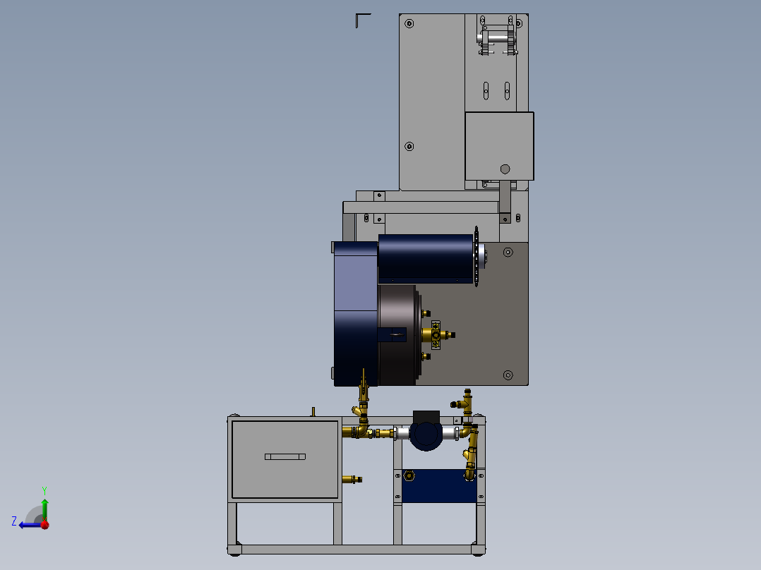摩托车发动机磨合机右视图