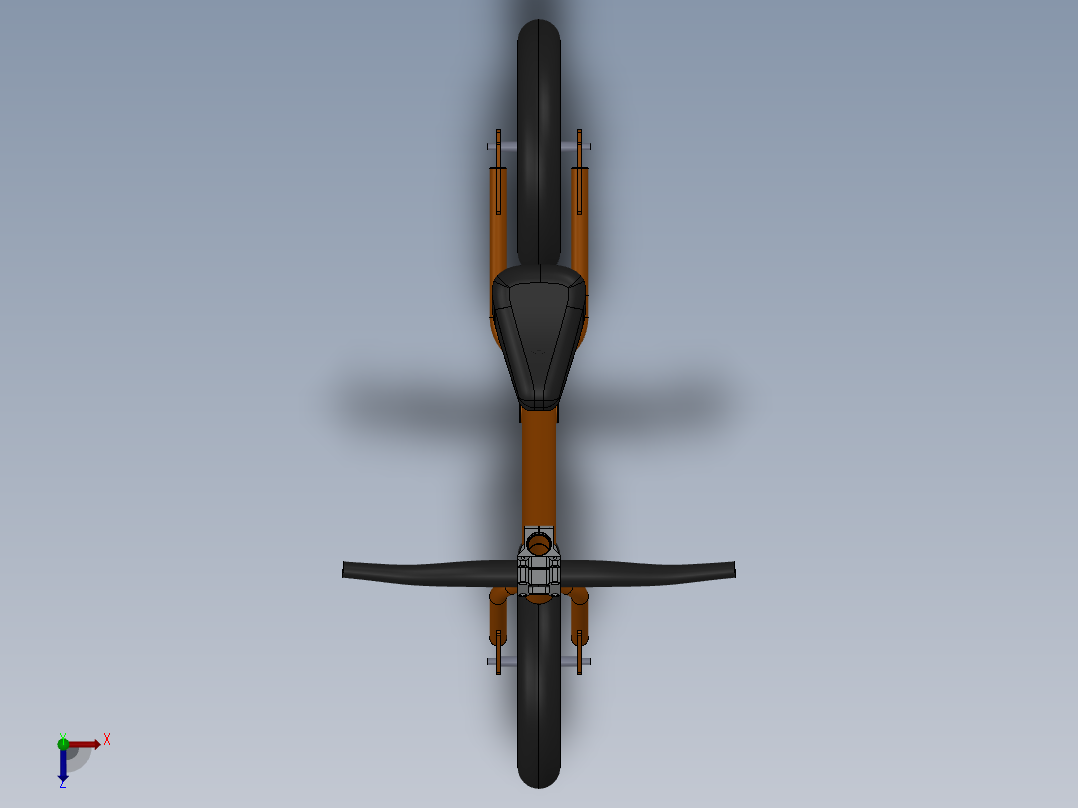 儿童自行车3俯视图