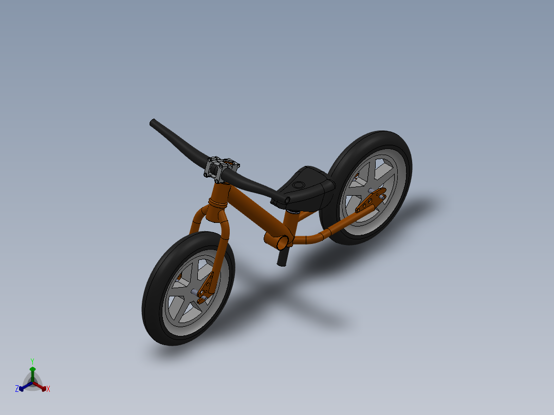 儿童自行车3正等轴测图