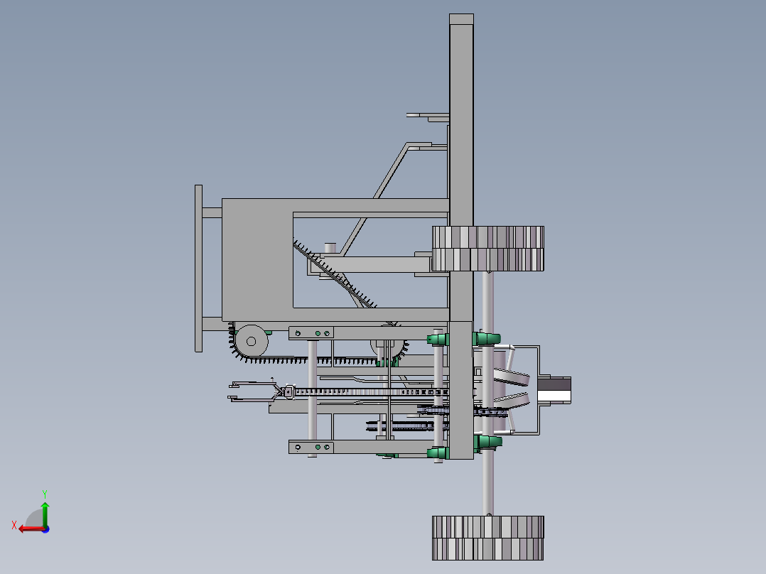 W1118-链夹式大葱移栽机的设计后视图