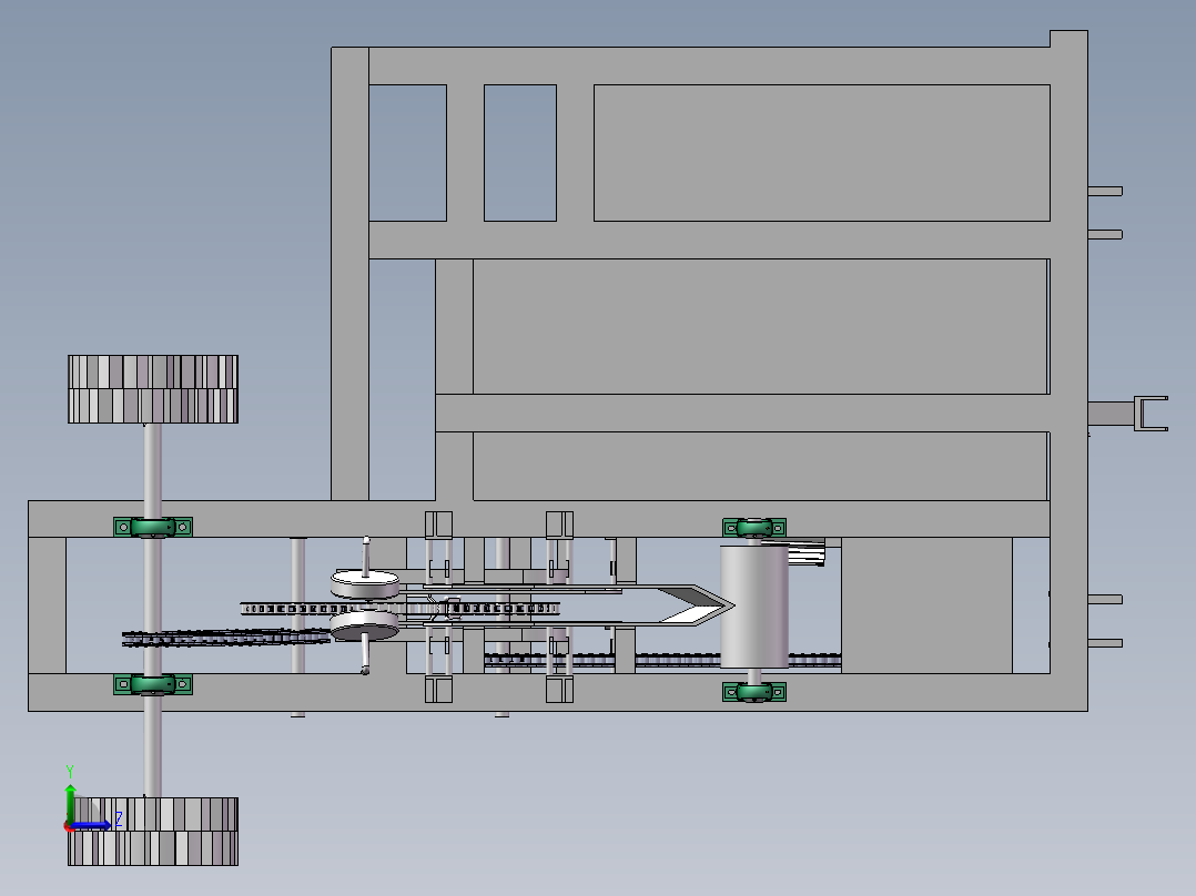 W1118-链夹式大葱移栽机的设计左视图