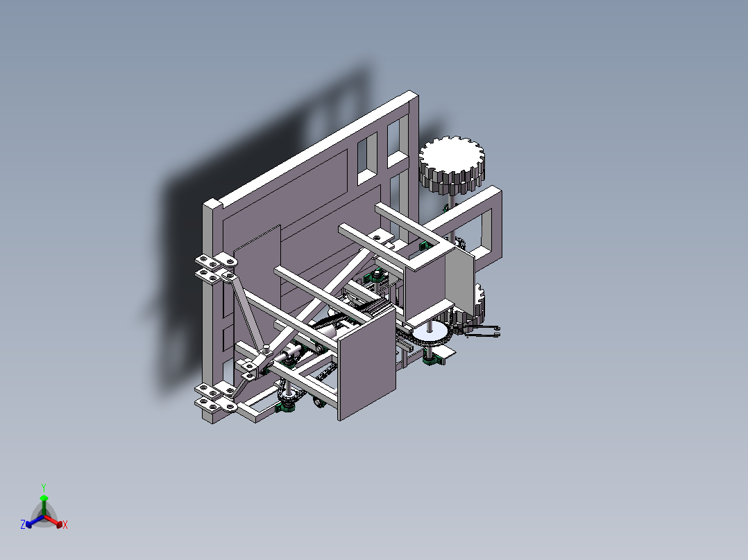 W1118-链夹式大葱移栽机的设计正等轴测图