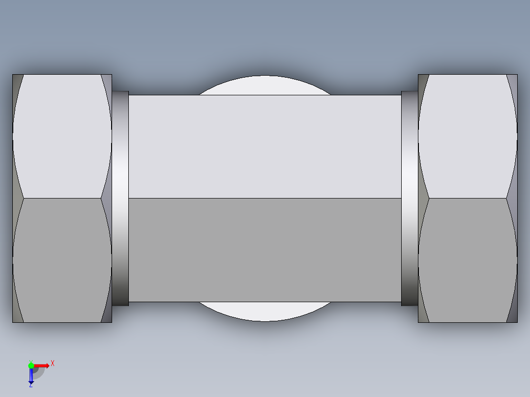 卡套式工业通用硬管接头EO_Adjustable_locknut_branch_tee_TEE42LRCF俯视图