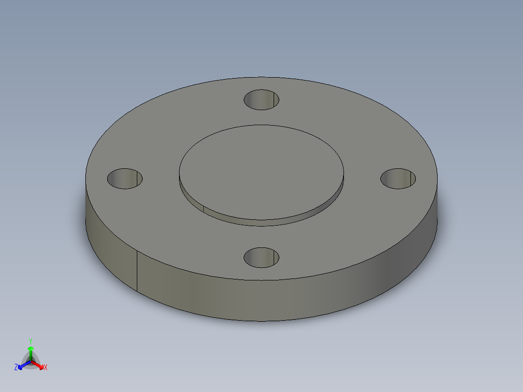 船舶管路系统SeaCor_Blind Flange_37J153015_1.5in正等轴测图