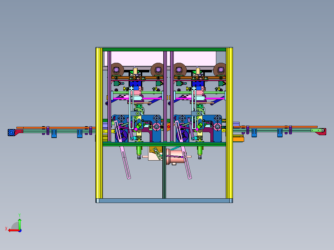 文具瓶子曲面滚式热转印机后视图