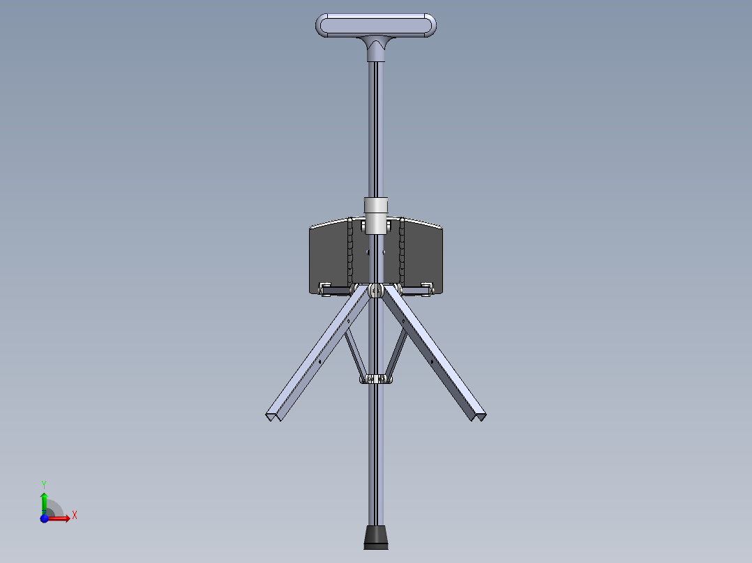 拐杖椅模型前视图