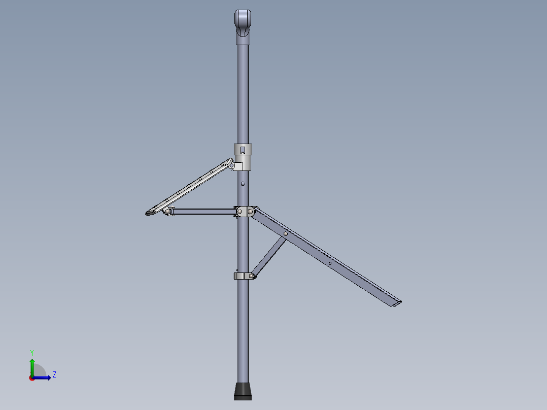 拐杖椅模型左视图