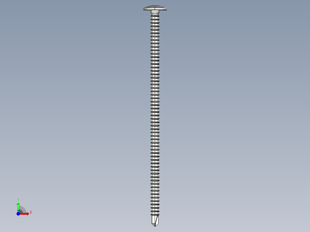 紧固件-STEP Drill-Tip Saucer Screw-03前视图