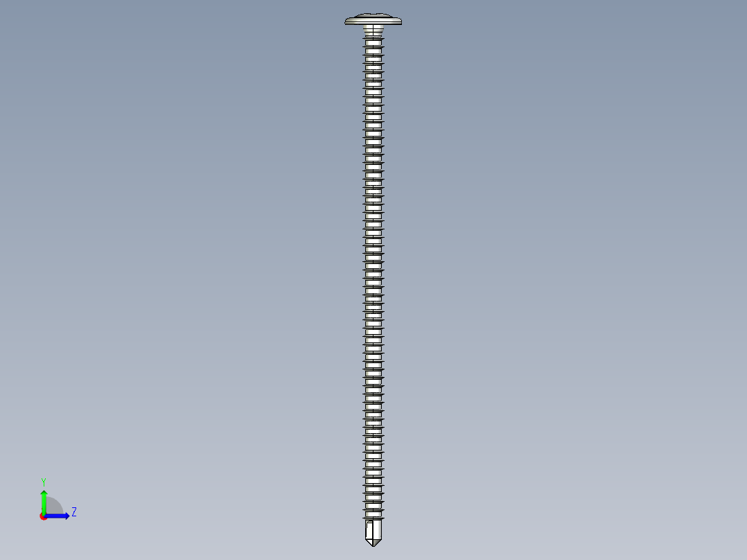紧固件-STEP Drill-Tip Saucer Screw-03左视图