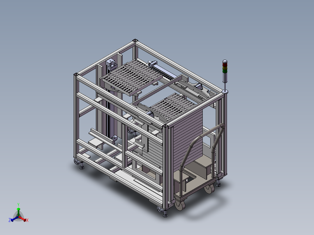 托盘交换机构正等轴测图