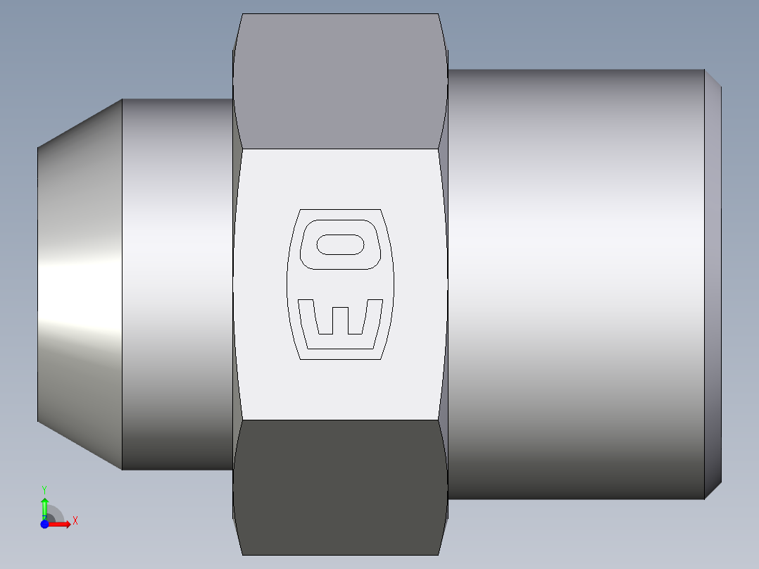 卡套式工业通用硬管接头EO_Weld_connector_AS14S71X前视图