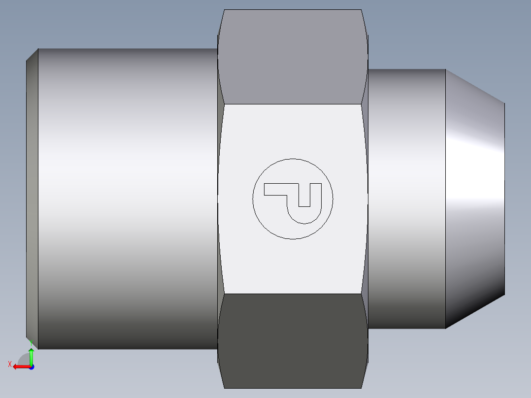 卡套式工业通用硬管接头EO_Weld_connector_AS14S71X后视图