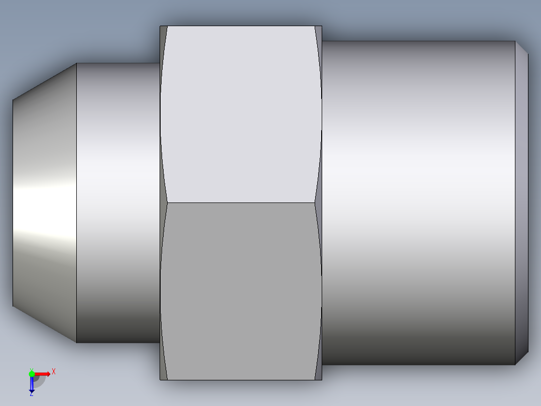 卡套式工业通用硬管接头EO_Weld_connector_AS14S71X俯视图