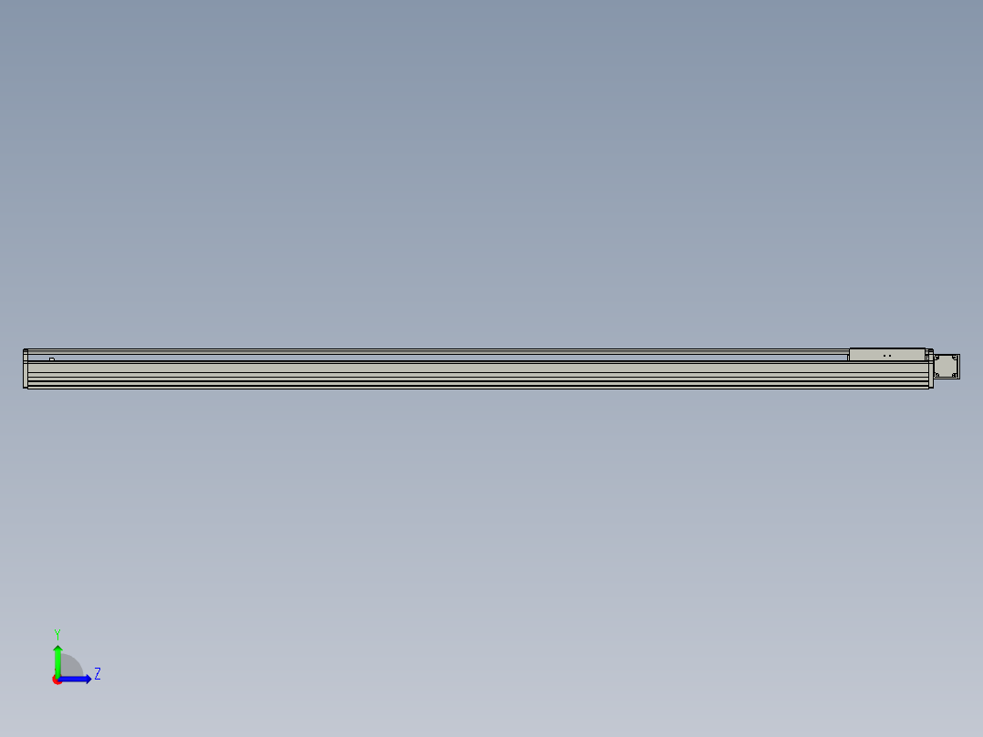 东锦同步带传动-直线滑台模组DH270B-C-L150-S2850-BL-P750W-C3左视图