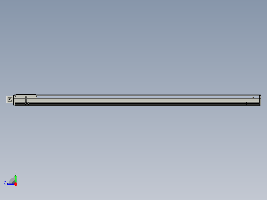 东锦同步带传动-直线滑台模组DH270B-C-L150-S2850-BL-P750W-C3右视图