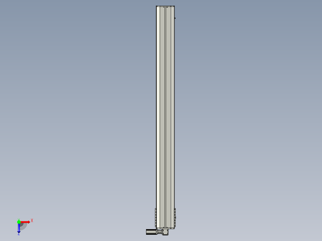 东锦同步带传动-直线滑台模组DH270B-C-L150-S2850-BL-P750W-C3俯视图