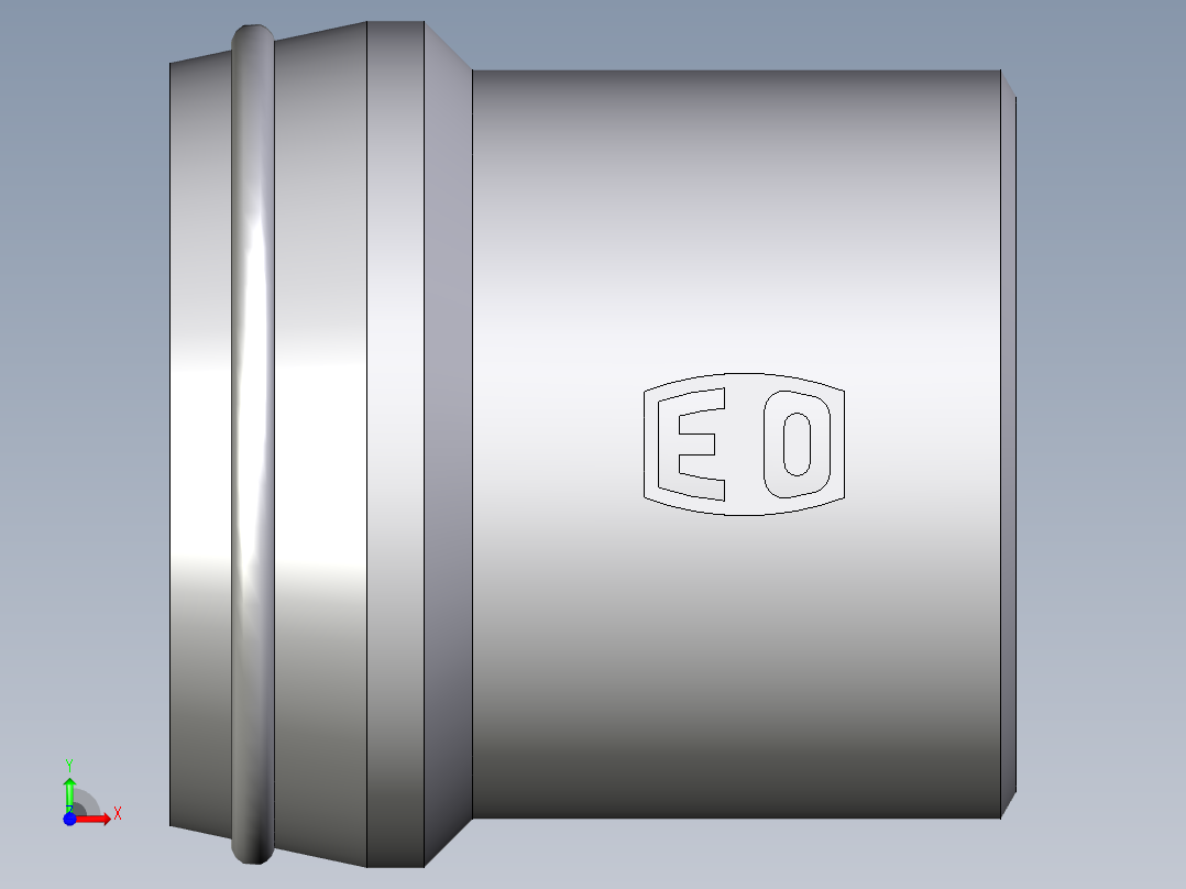 卡套式工业通用硬管接头EO_Schweisskegel_SKA42X3前视图