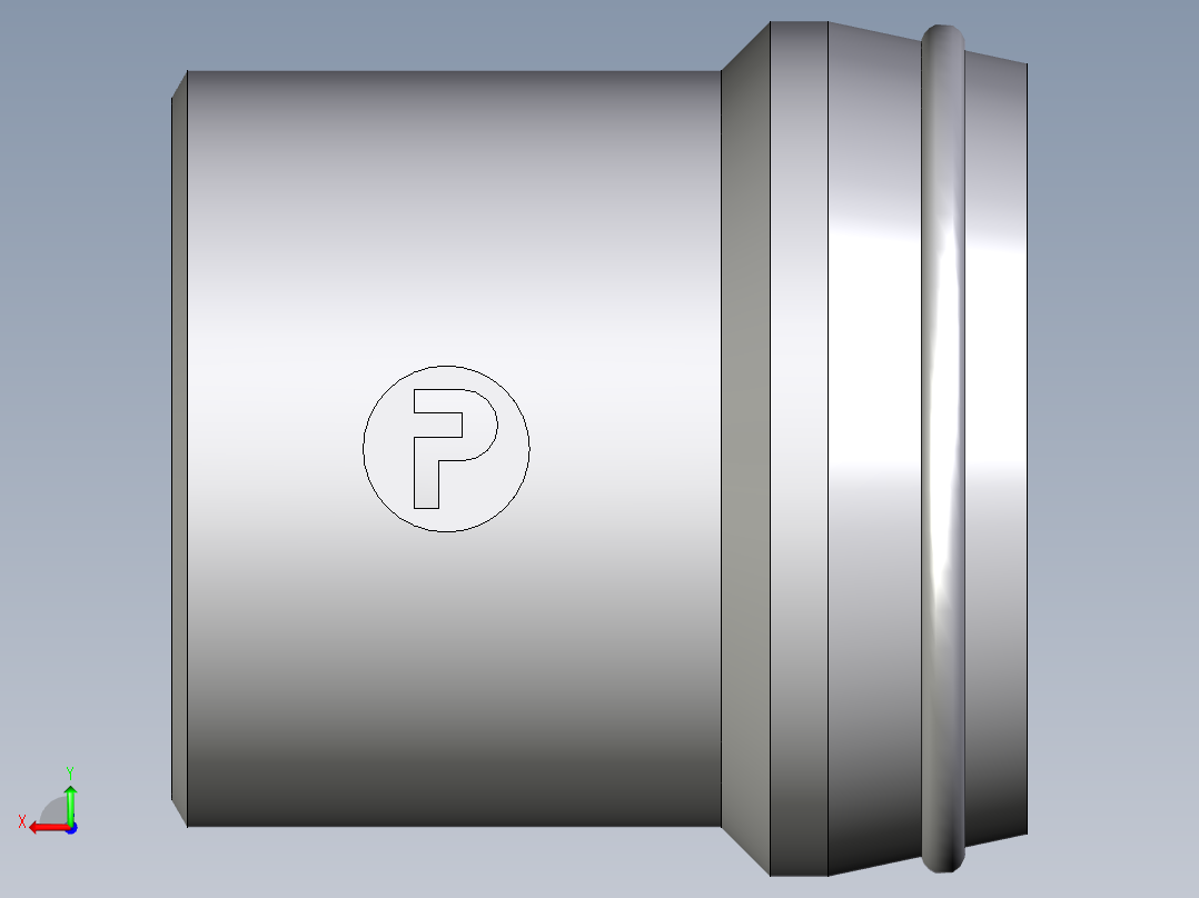卡套式工业通用硬管接头EO_Schweisskegel_SKA42X3后视图
