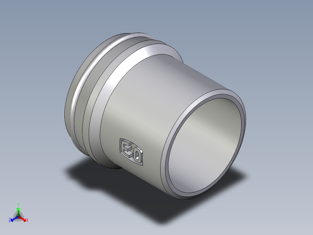 卡套式工业通用硬管接头EO_Schweisskegel_SKA42X3正等轴测图