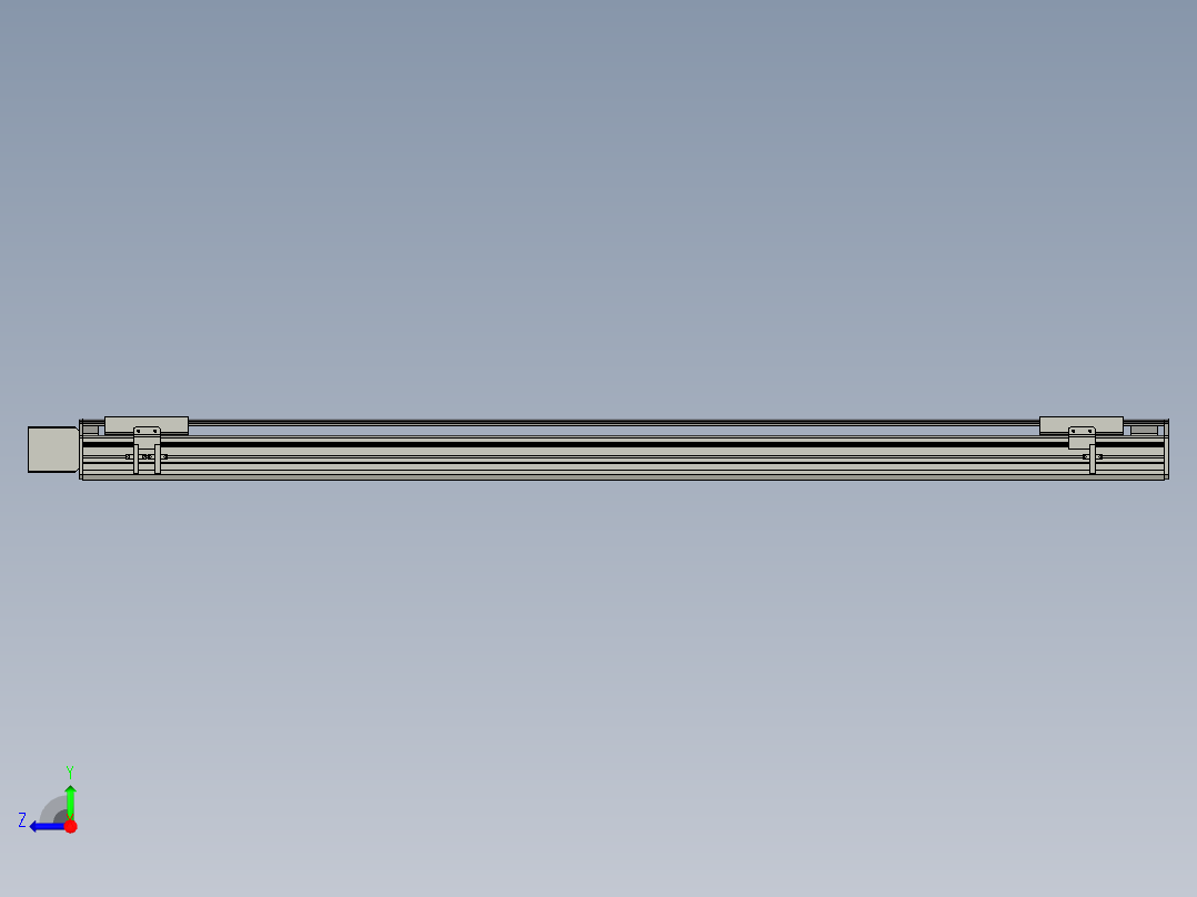 直线模组WG-LHB12-S1200-R(B)设计图纸右视图