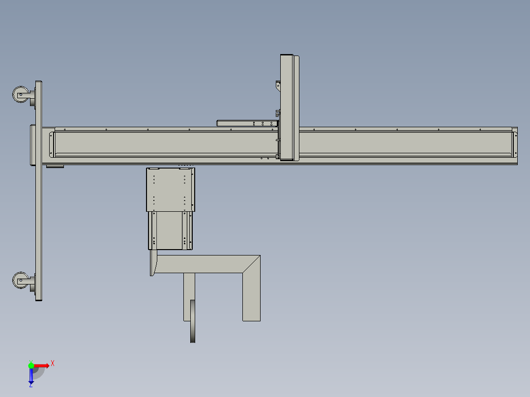移动x光探测平台step俯视图