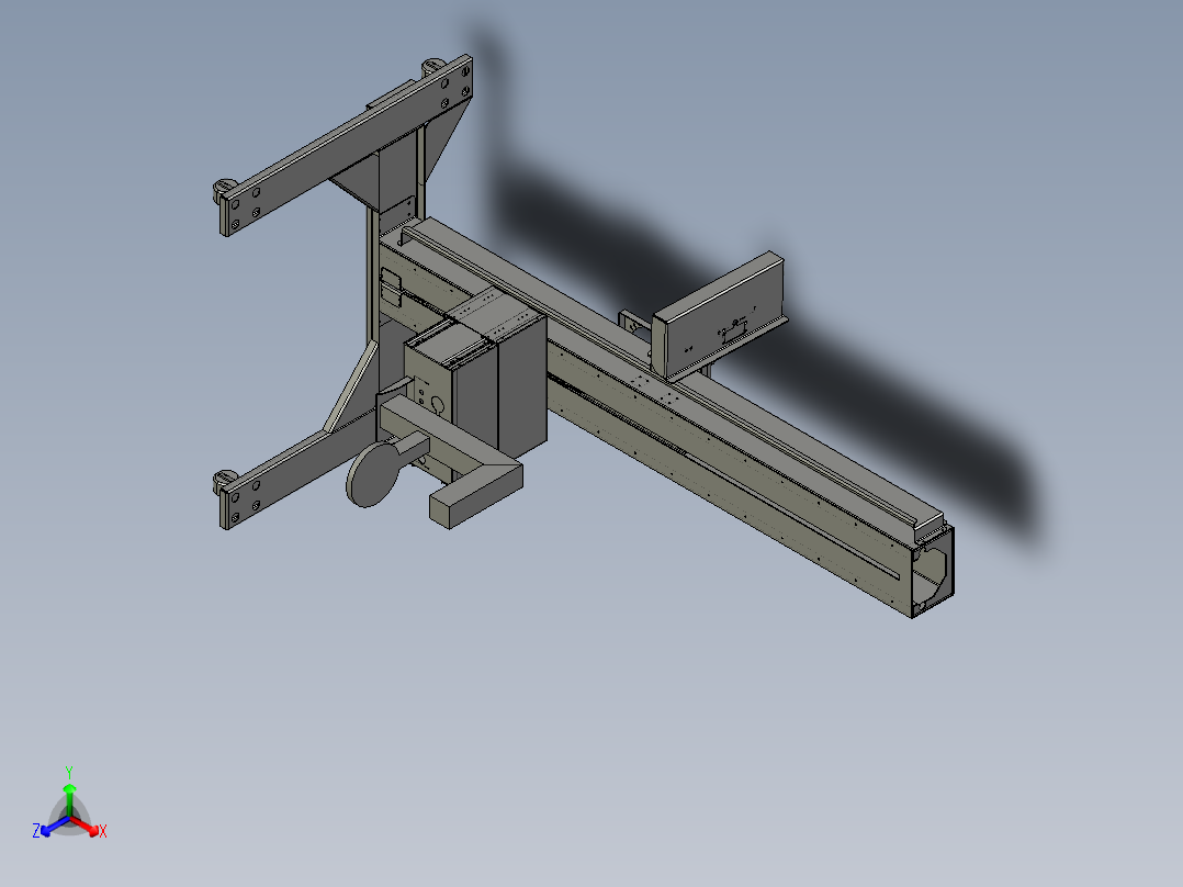 移动x光探测平台step正等轴测图