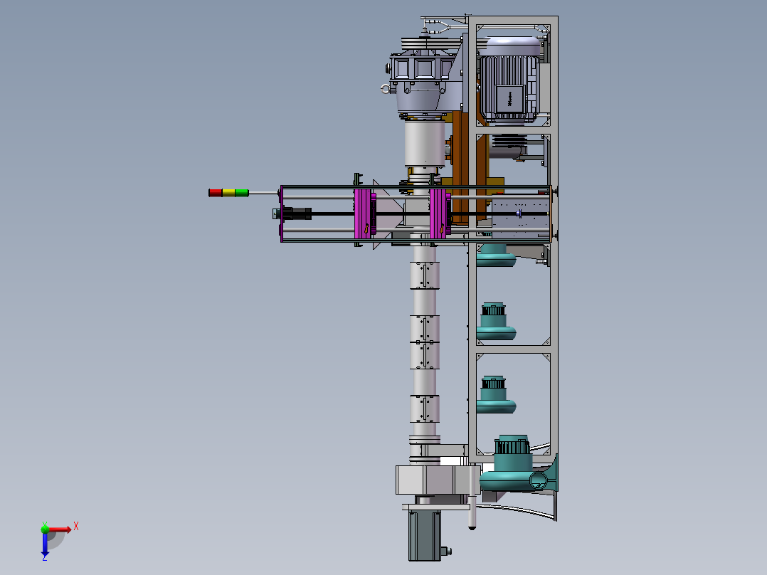 塑料原料成型机设备sw17可编辑俯视图