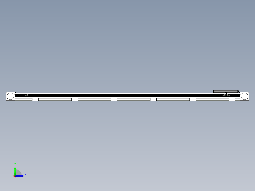 同步带滑台-欧规B8H-L176-S2000-L-ZP40-D3-N5左视图