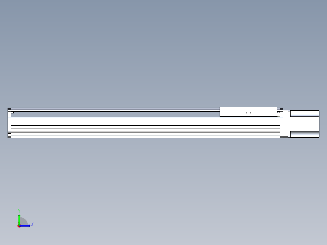 东锦丝杆传动-直线滑台模组DH270-C-L10-S900-BC-T1000W-C3左视图