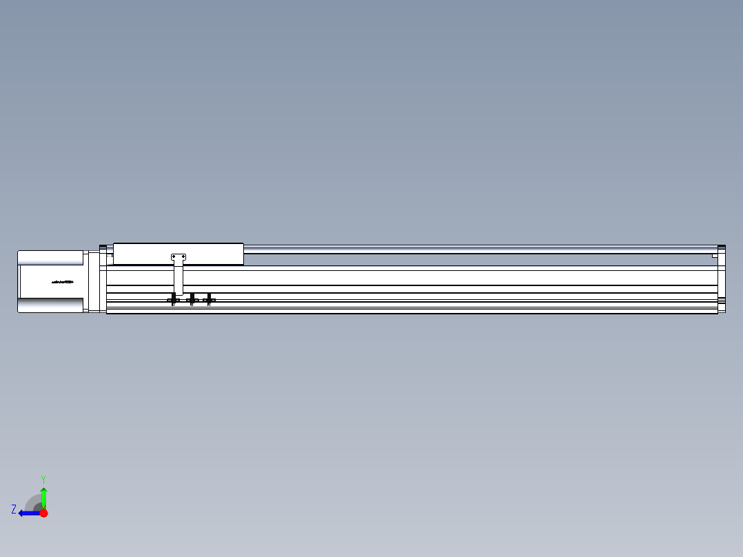 东锦丝杆传动-直线滑台模组DH270-C-L10-S900-BC-T1000W-C3右视图