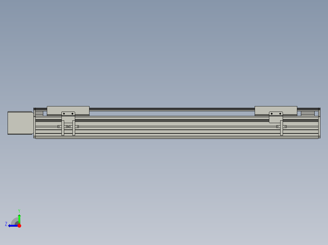 直线模组WG-LHB12-S500-R(B)设计图纸右视图