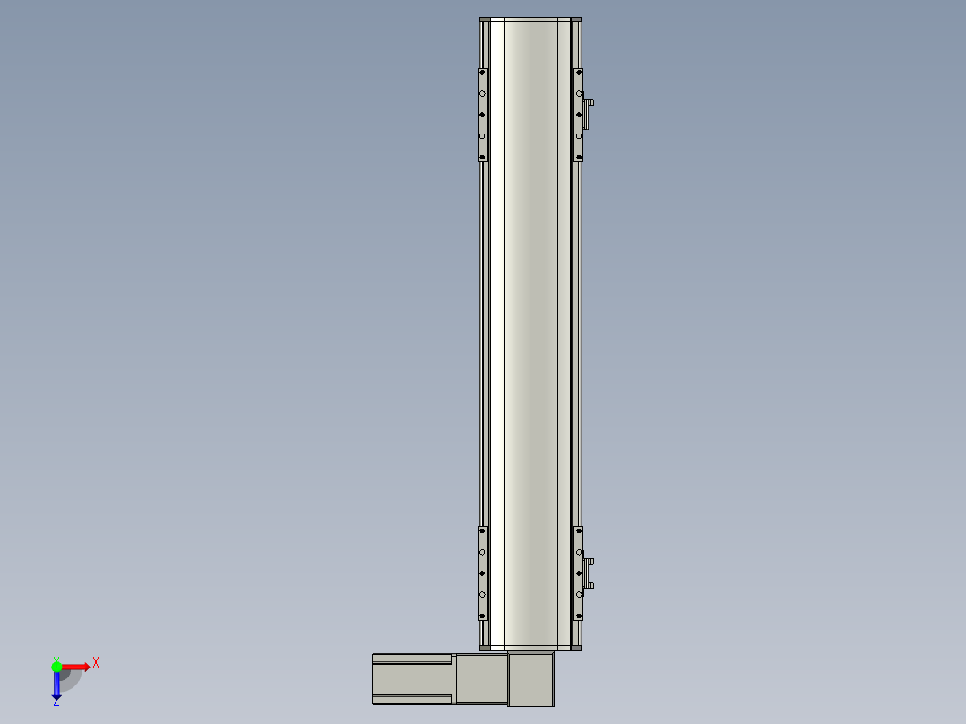 直线模组WG-LHB12-S500-R(B)设计图纸俯视图
