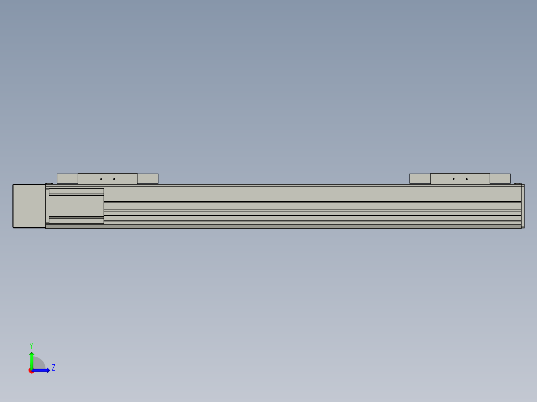 直线模组WG-LHC12-S550-L设计图纸左视图