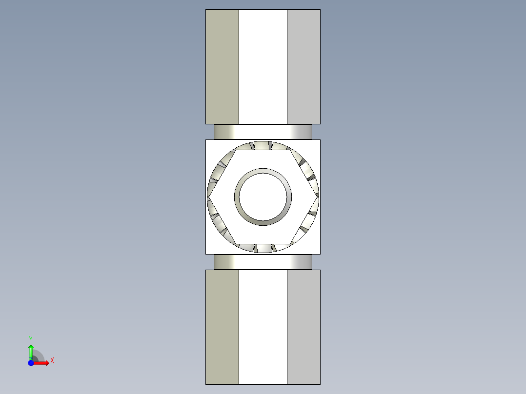 方型鉸鏈SQH,SQS(A)-3D多系列多零件图纸模型前视图