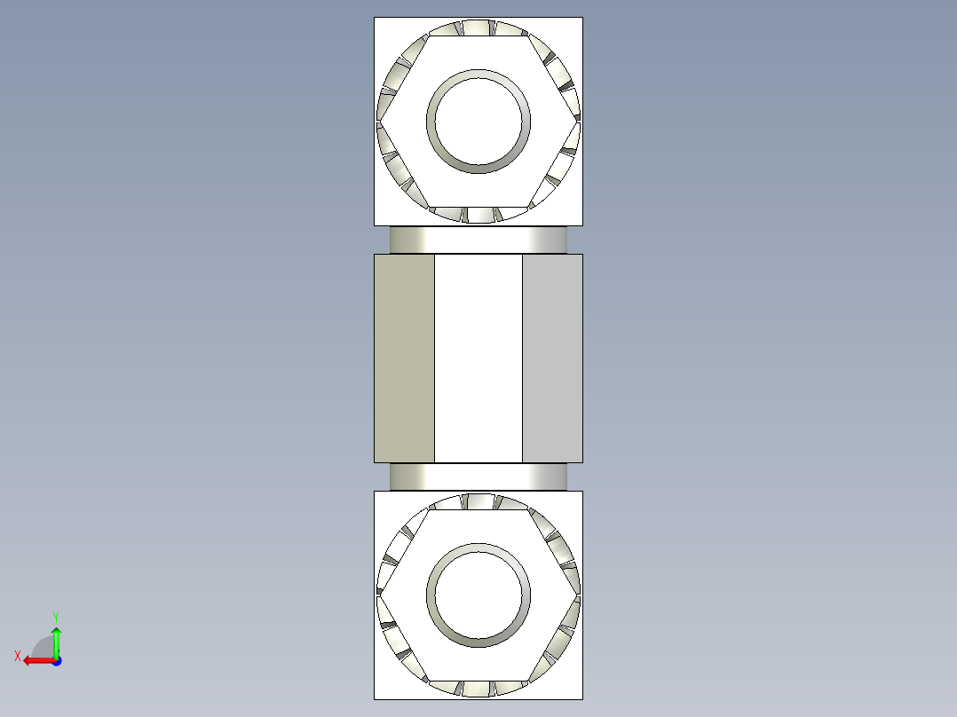方型鉸鏈SQH,SQS(A)-3D多系列多零件图纸模型后视图