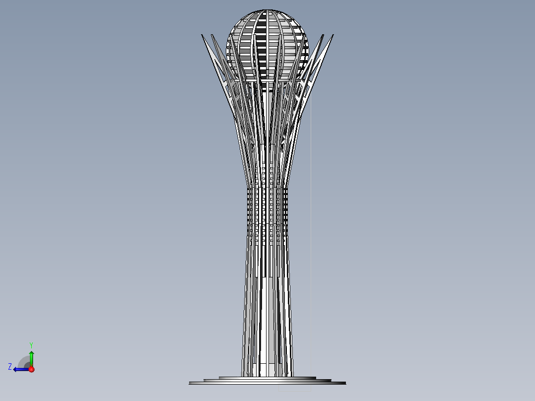 激光下料拼图大厦SOLIDWORKS 2013右视图