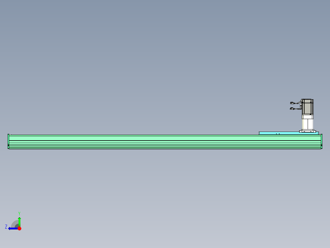 东锦齿条传动DH270G-L167-S1750-BU-减速机+750W右视图
