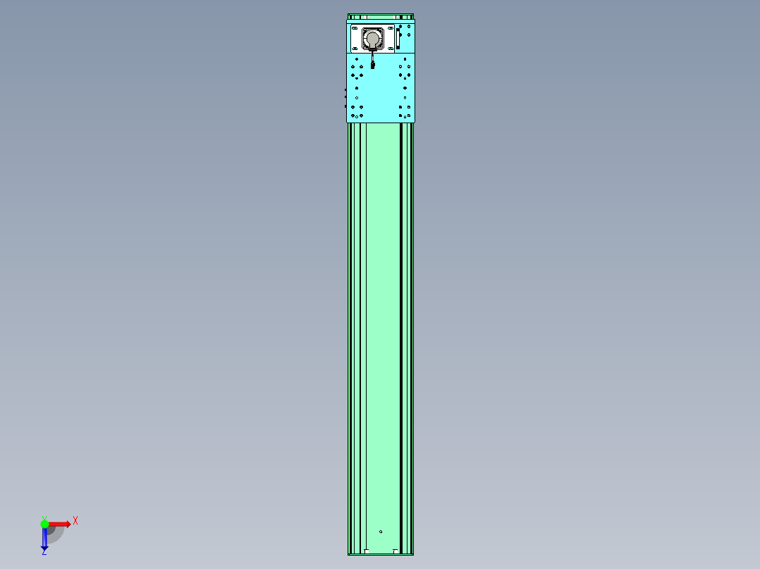 东锦齿条传动DH270G-L167-S1750-BU-减速机+750W俯视图